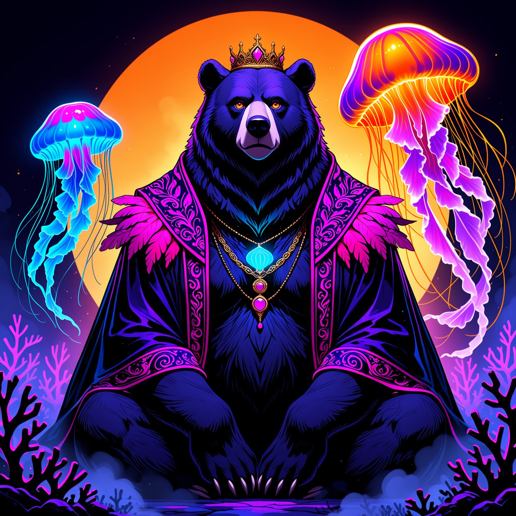 1female bear,  anthropomorphic bear,  dark fantasy art style by ArtAIAlchemy on Tensor.Art