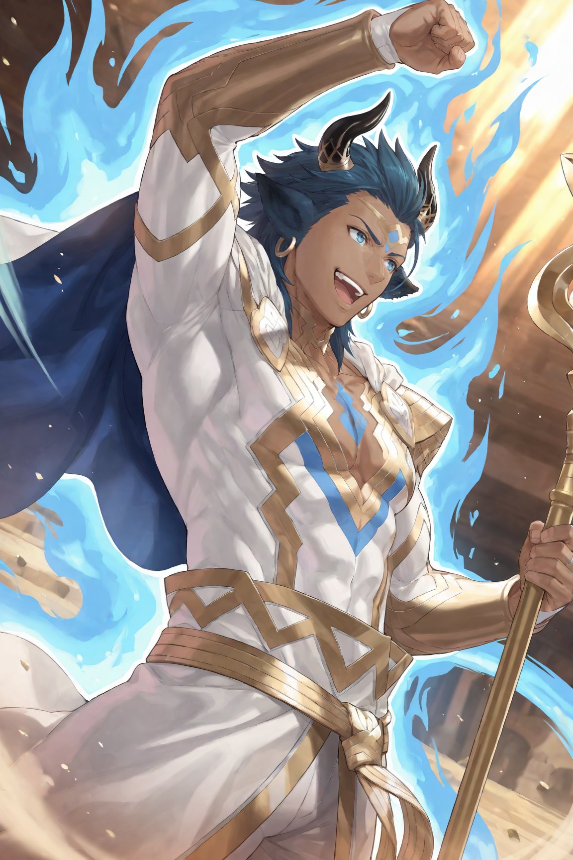 1boy,  Askr_FEH,  blue hair by Dowizar on Tensor.Art