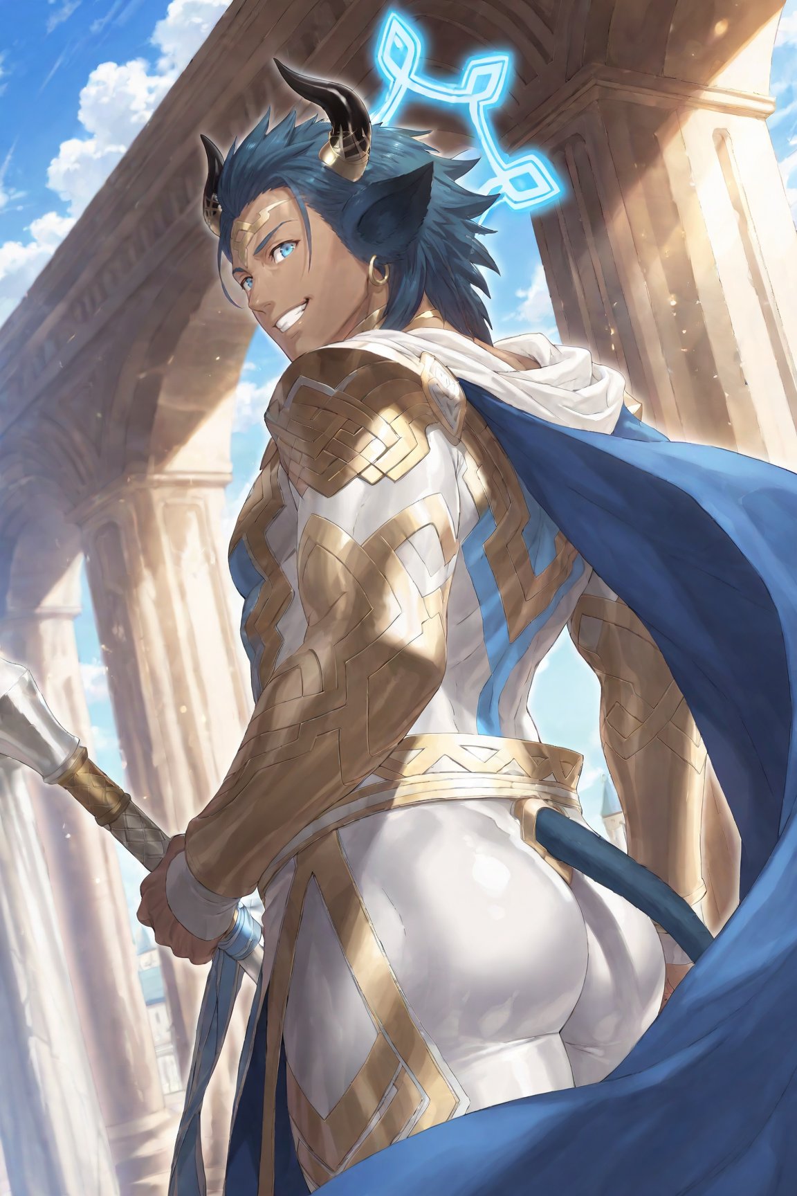 1boy,  Askr_FEH,  blue hair by Dowizar on Tensor.Art