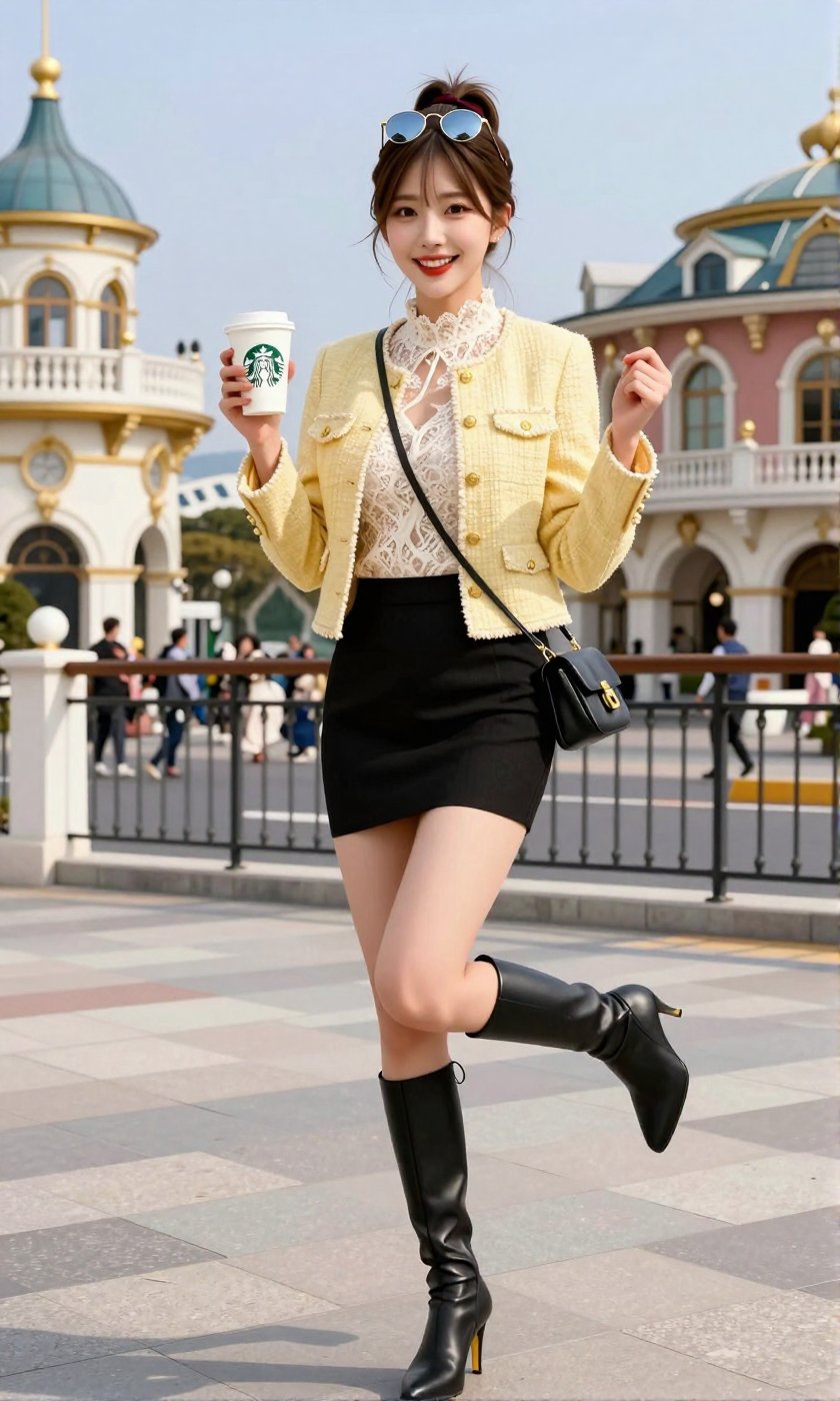 Image of a Korean woman Actual Photo: 2.0,  "A beautiful Korean woman boasting an hourglass figure,  round and voluptuous...