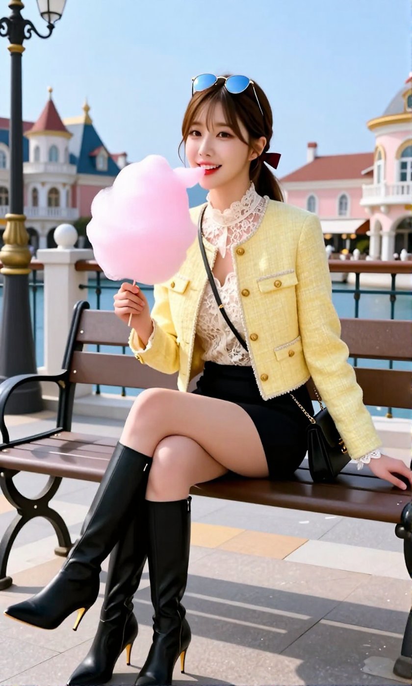Image of a Korean woman Actual Photo: 2.0,  "A beautiful Korean woman boasting an hourglass figure,  round and voluptuous...