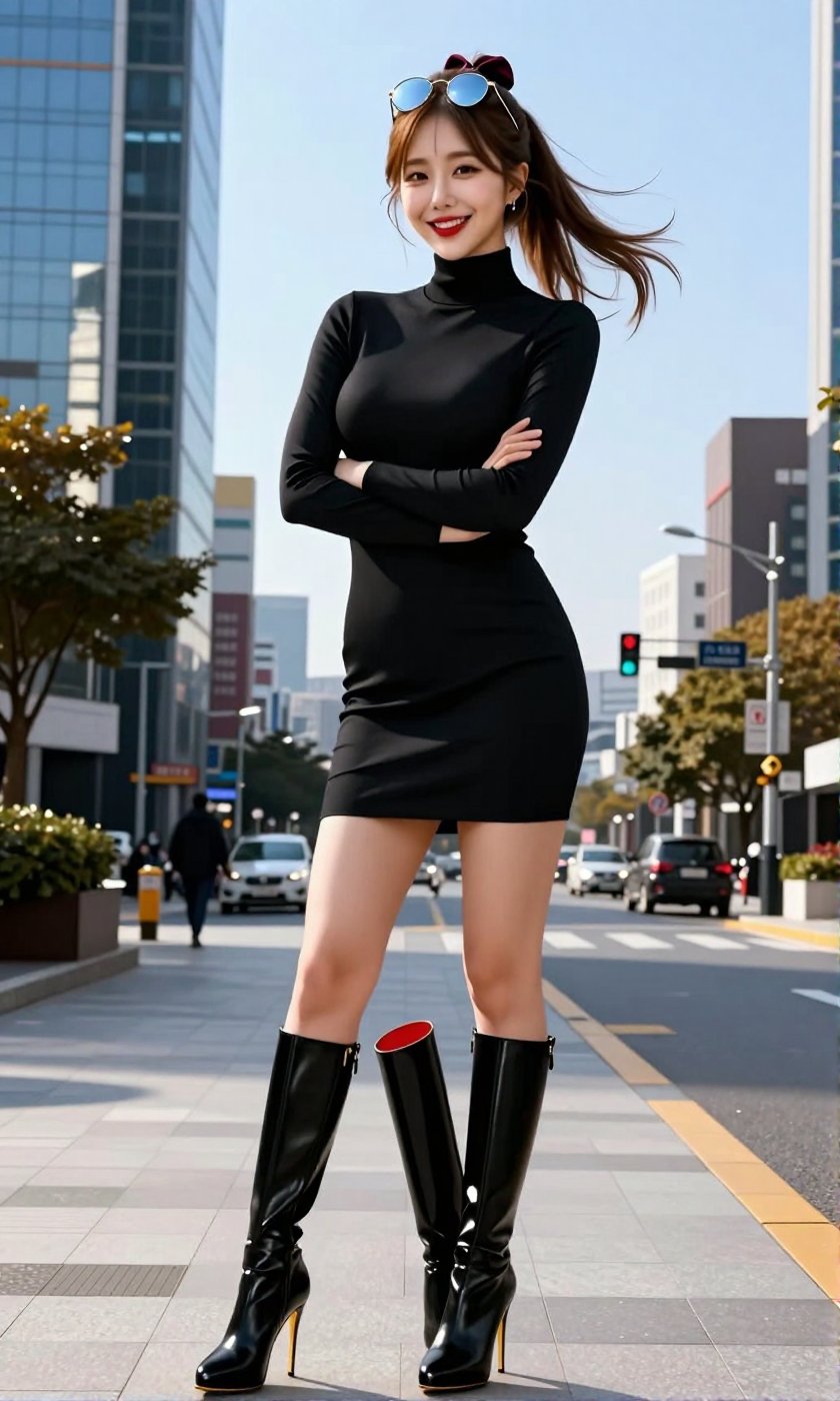 Image of a Korean woman Actual Photo: 2.0,  "A beautiful Korean woman boasting an hourglass figure,  round and voluptuous...