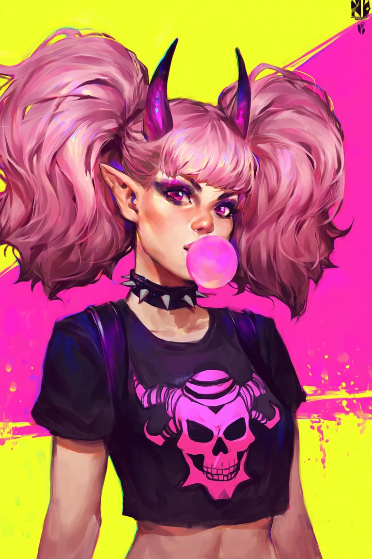 v6x,  1girl,  bright bubblegum pink hair in twin tails by MissFidonyo on Tensor.Art