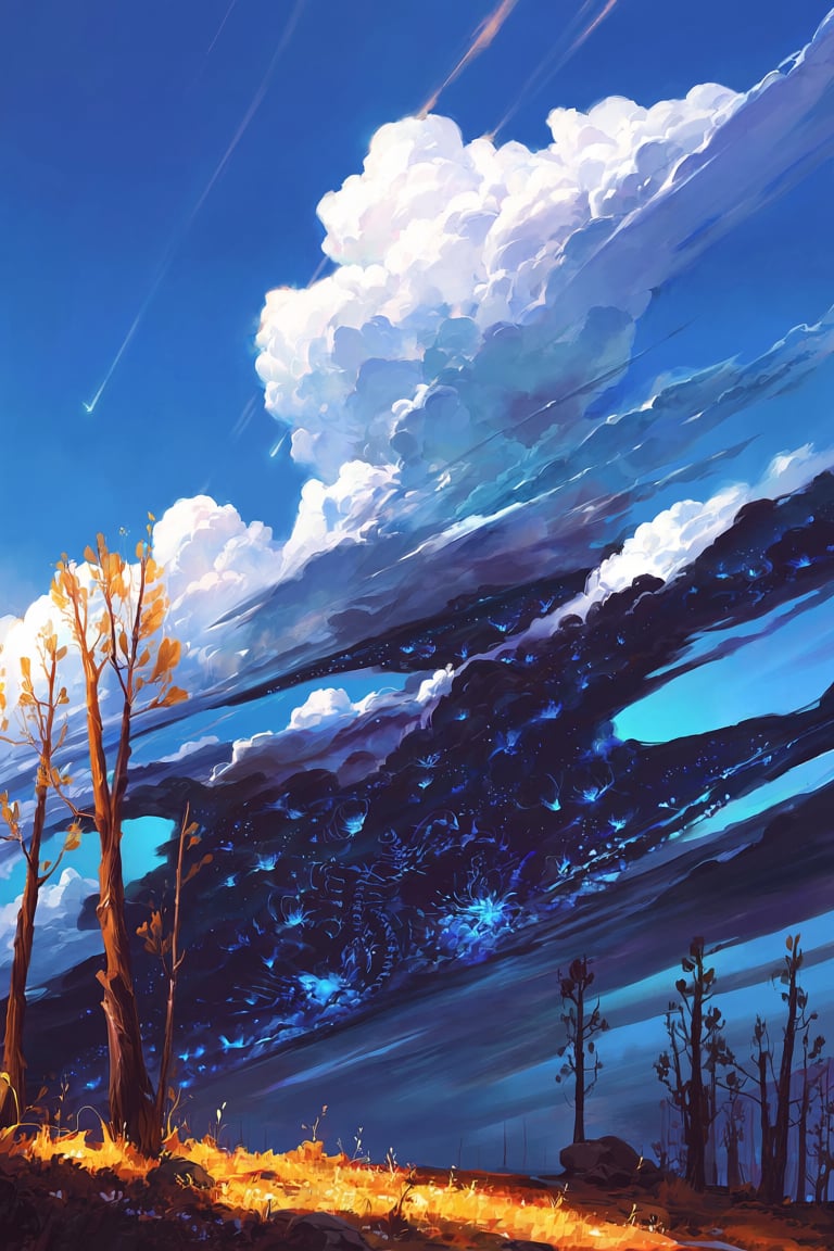 v6x,  abyssal deep sea with bioluminescent creatures,  late autumn with bare trees by MissFidonyo on Tensor.Art