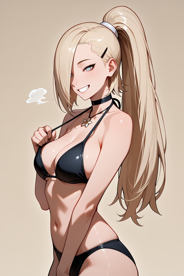 Long platinum-blonde hair,  pulled back into a high,  straight by ArtAIAlchemy on Tensor.Art