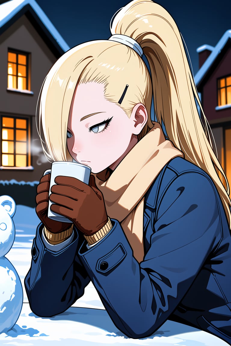 Long platinum-blonde hair,  pulled back into a high,  straight by ArtAIAlchemy on Tensor.Art
