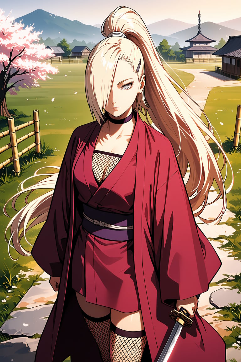 Long platinum-blonde hair,  pulled back into a high,  straight by ArtAIAlchemy on Tensor.Art