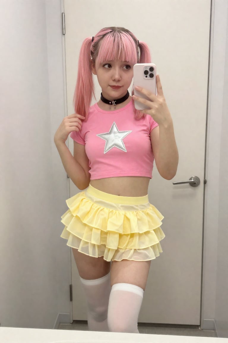 bathroom,  mirror selfie,  k1k1 by terry maya soul on Tensor.Art