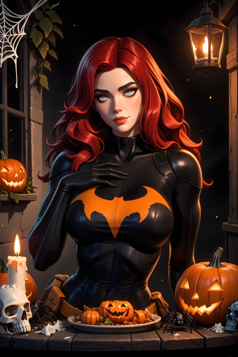 Long,  wavy and very voluminous crimson red hair,  sculpted and defined Caucasian features by ArtAIAlchemy on Tensor.Art