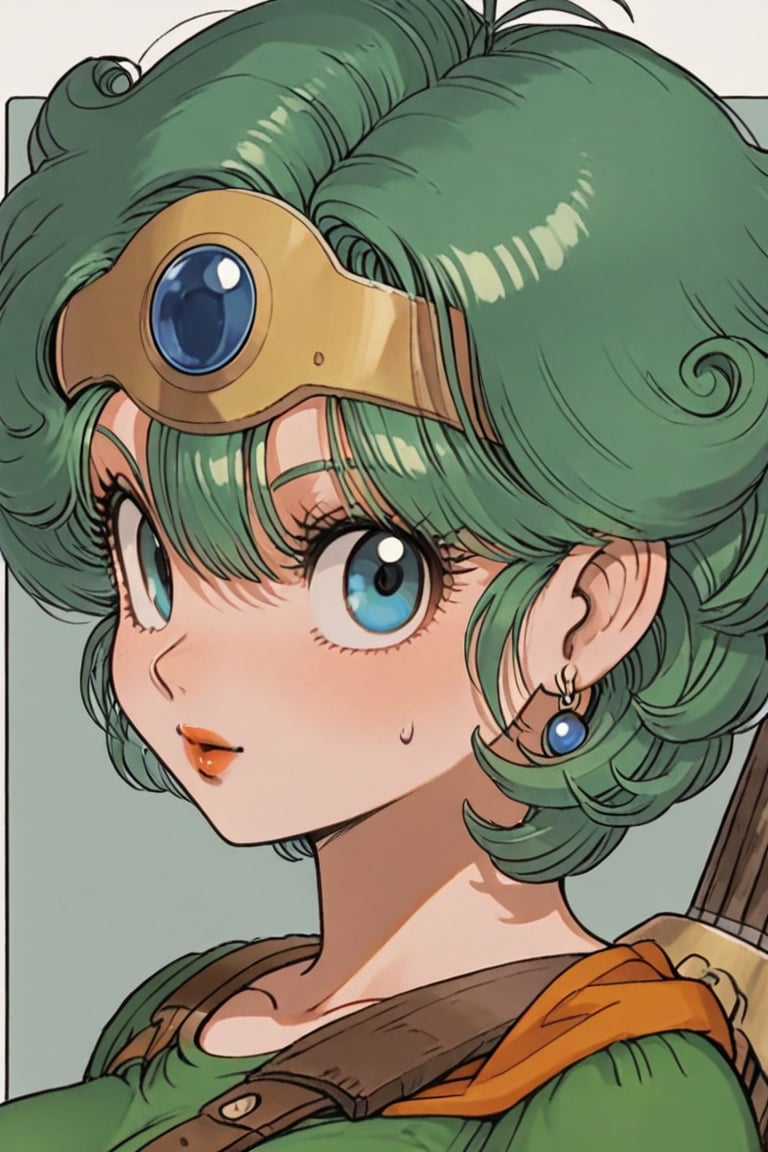 (dq4_sofia,  heroine (dq4)) green hair,  short hair by らび@kiyoka_succubus on Tensor.Art