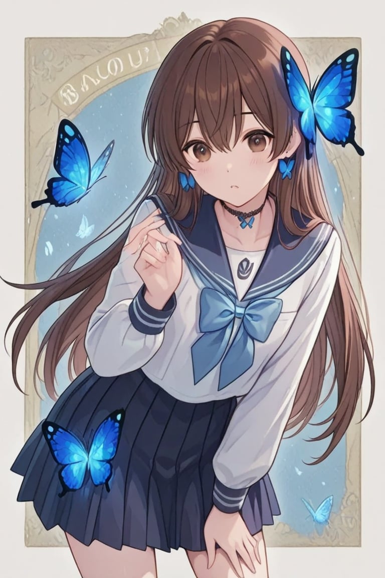 A Cute Cross-Dressing Boy,  Beautiful sailor uniform,  blue and white sailor uniform by らび@kiyoka_succubus on Tensor.Art