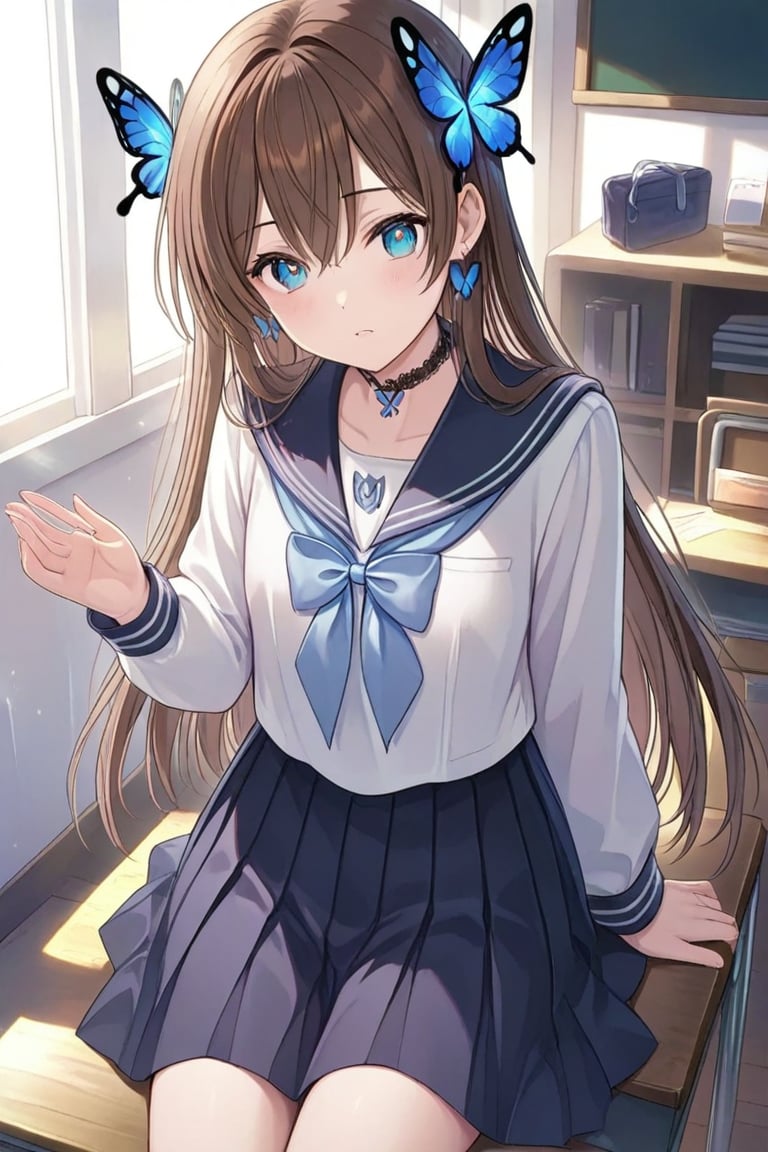 A Cute Cross-Dressing Boy,  Beautiful sailor uniform,  blue and white sailor uniform by らび@kiyoka_succubus on Tensor.Art