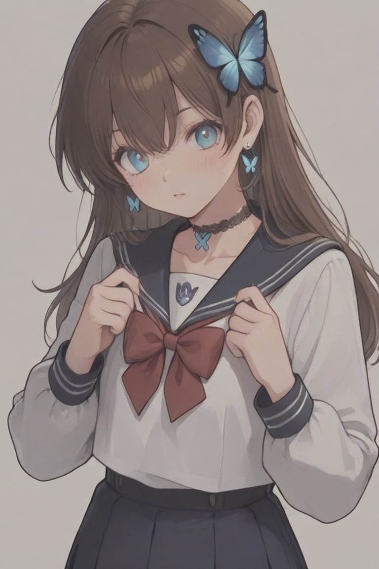 A Cute Cross-Dressing Boy,  Beautiful sailor uniform,  blue and white sailor uniform by らび@kiyoka_succubus on Tensor.Art