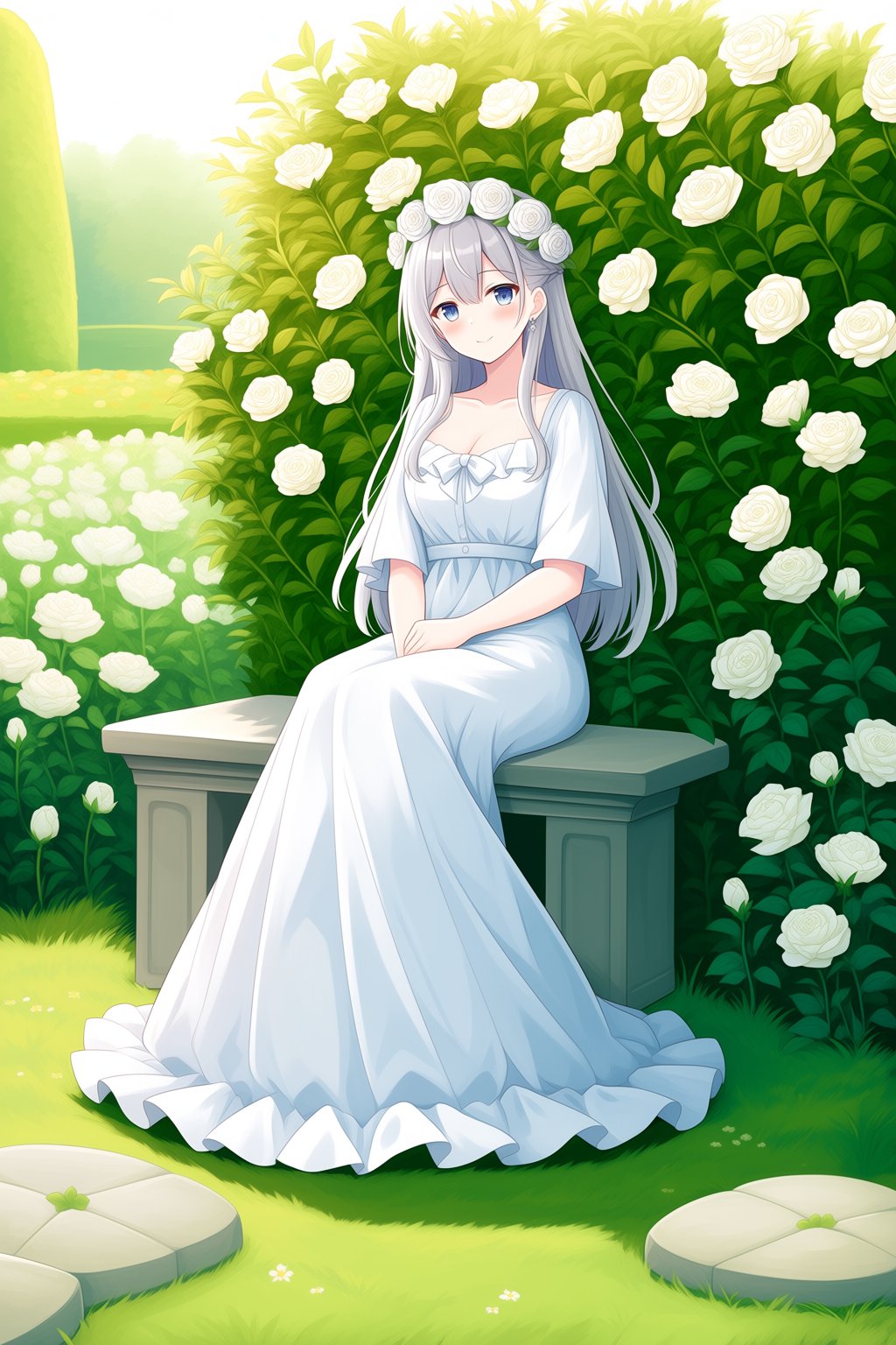 1girl,  solo,  silver hair by Shinoa on Tensor.Art
