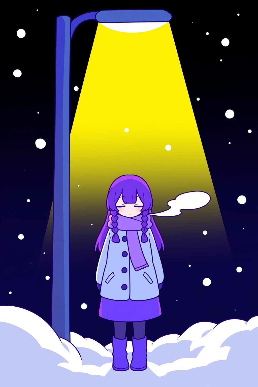 1girl,  solo,  purple hair by Shinoa on Tensor.Art