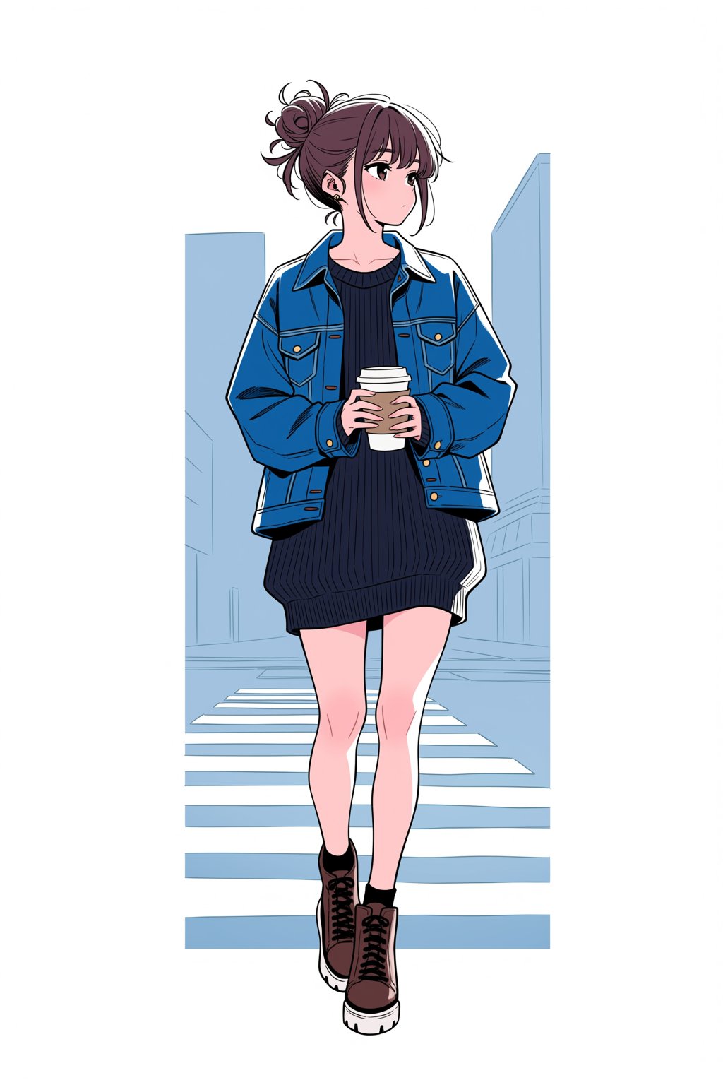 1girl,  solo,  brown hair by Shinoa on Tensor.Art