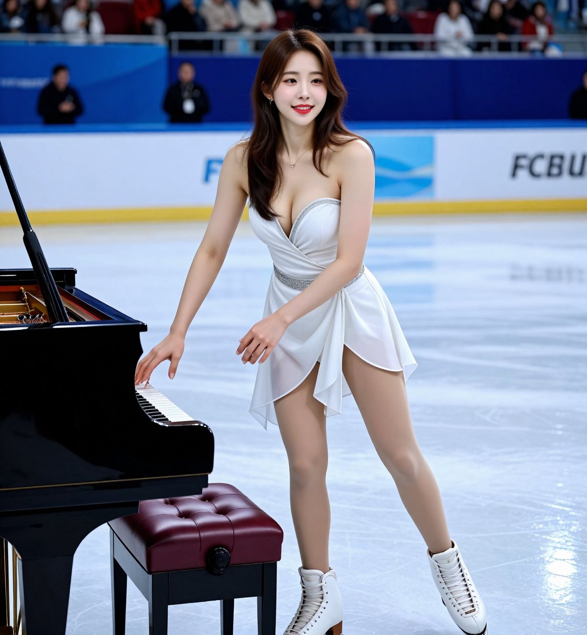 "Image of a Korean woman Actual Photo: 2.0,  "A beautiful Korean woman boasting an hourglass figure,  round and voluptuous...