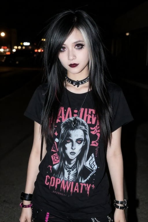 df11t31nee dressed in emo aesthetic outfit by terry maya soul on Tensor.Art