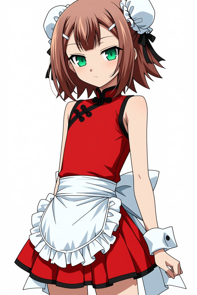 an androgynous male with shoulder-length brown hair,  short,  pointed by ArtAIAlchemy on Tensor.Art