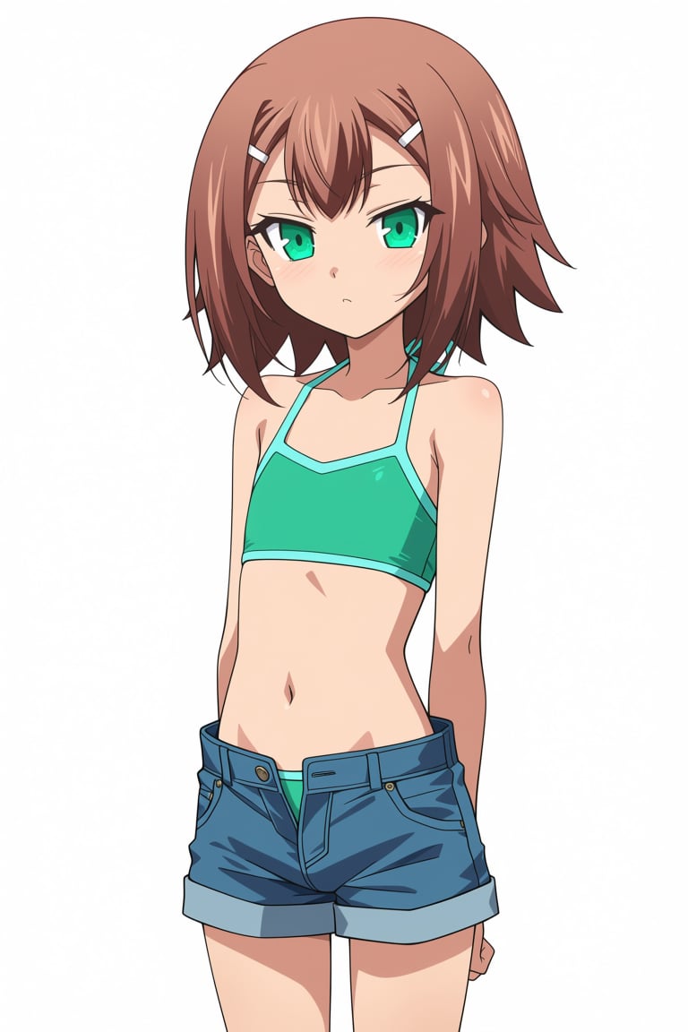 an androgynous male with shoulder-length brown hair,  short,  pointed by ArtAIAlchemy on Tensor.Art