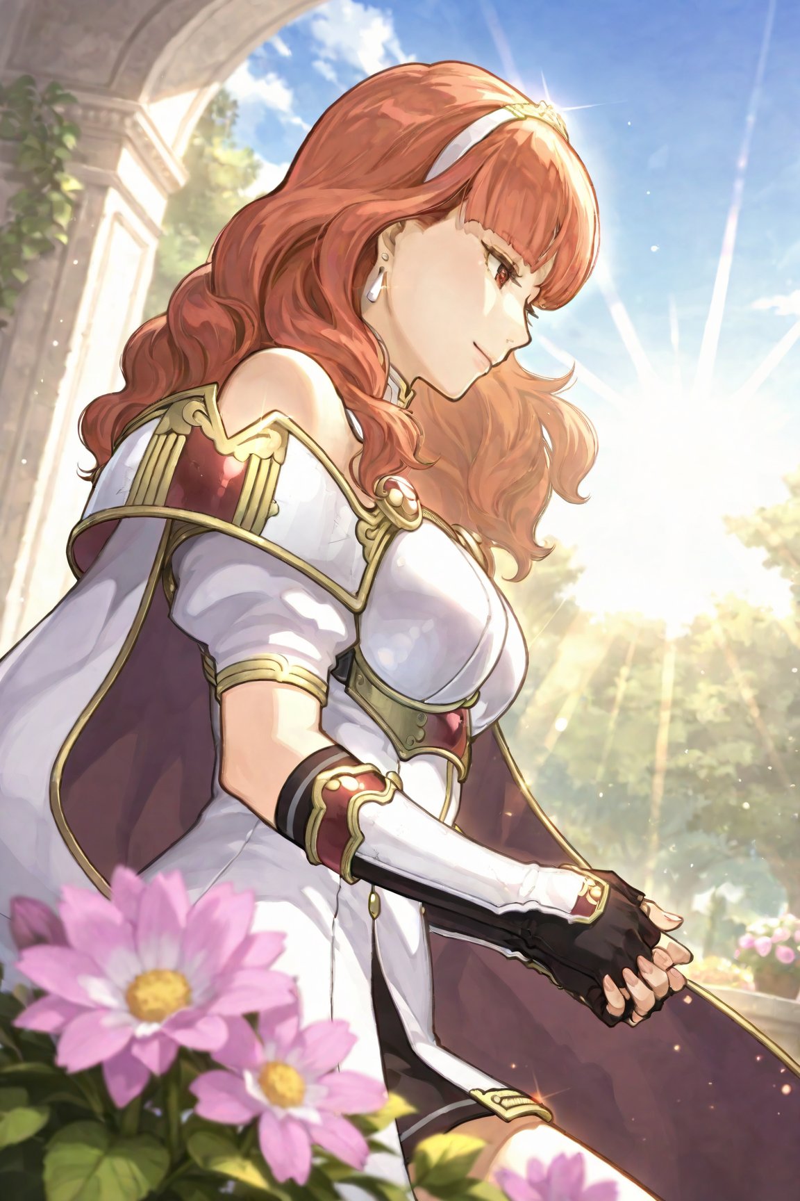 1girl,  Celica_FE,  red hair by Dowizar on Tensor.Art