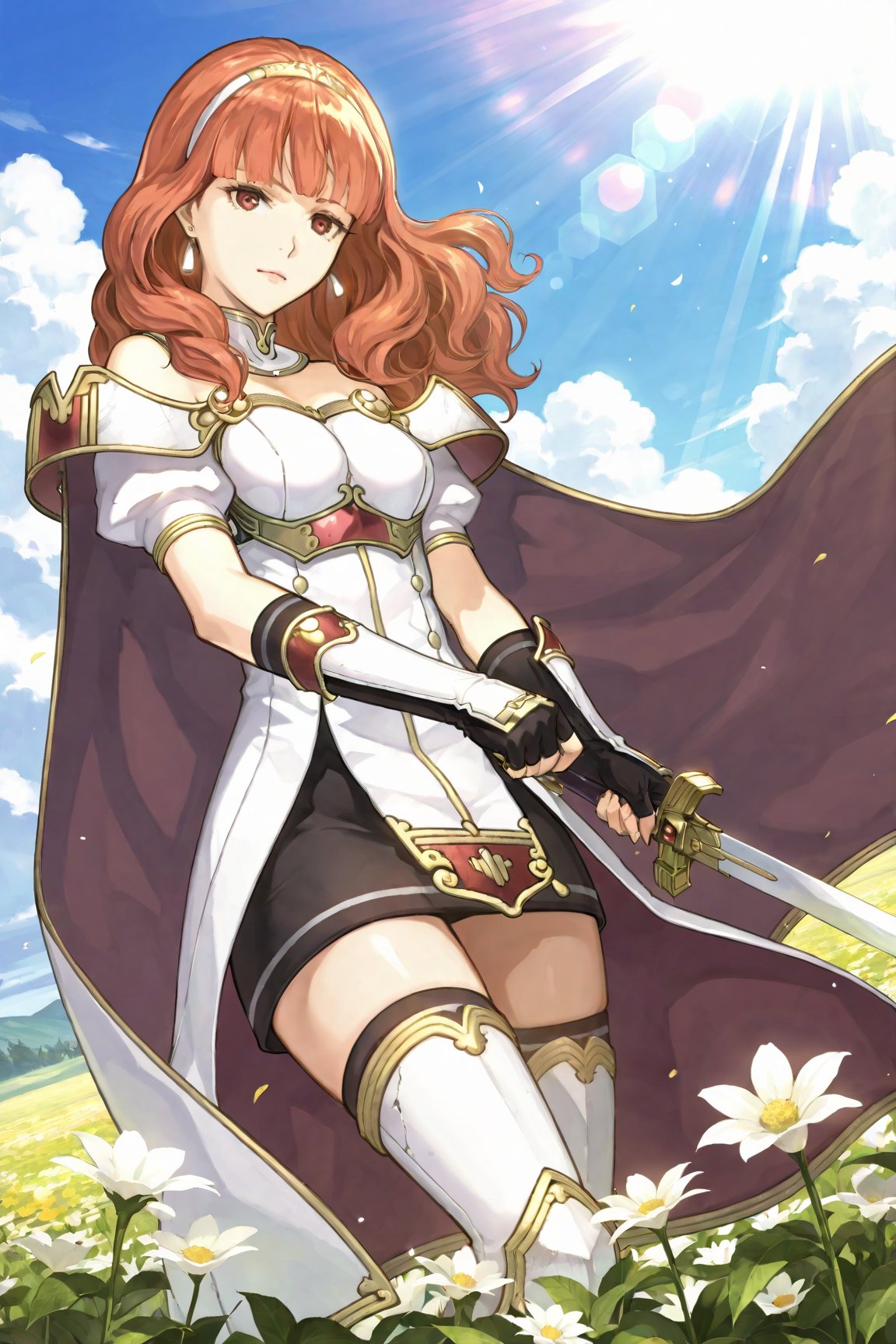 1girl,  Celica_FE,  red hair by Dowizar on Tensor.Art