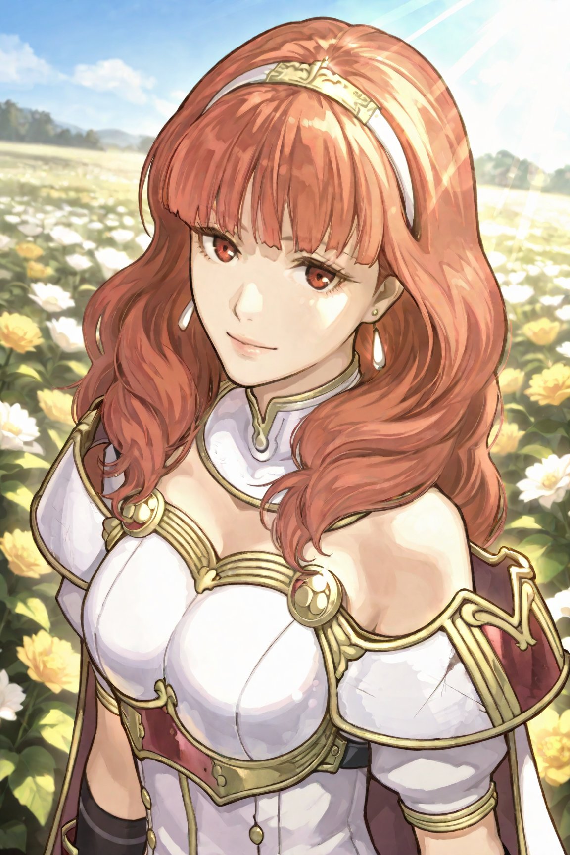 1girl,  Celica_FE,  red hair by Dowizar on Tensor.Art