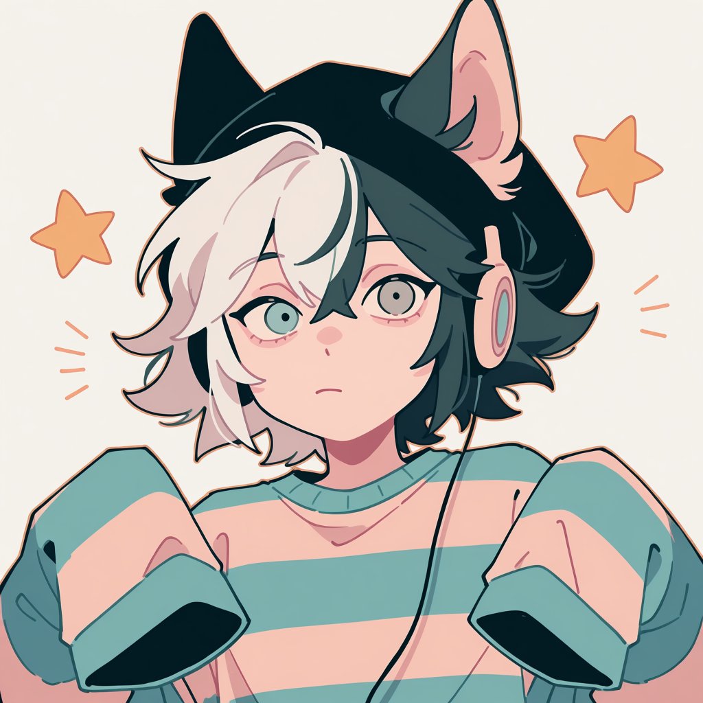 Flat colors,  pastel colors,  solo by PinkCotton 🎐 on Tensor.Art
