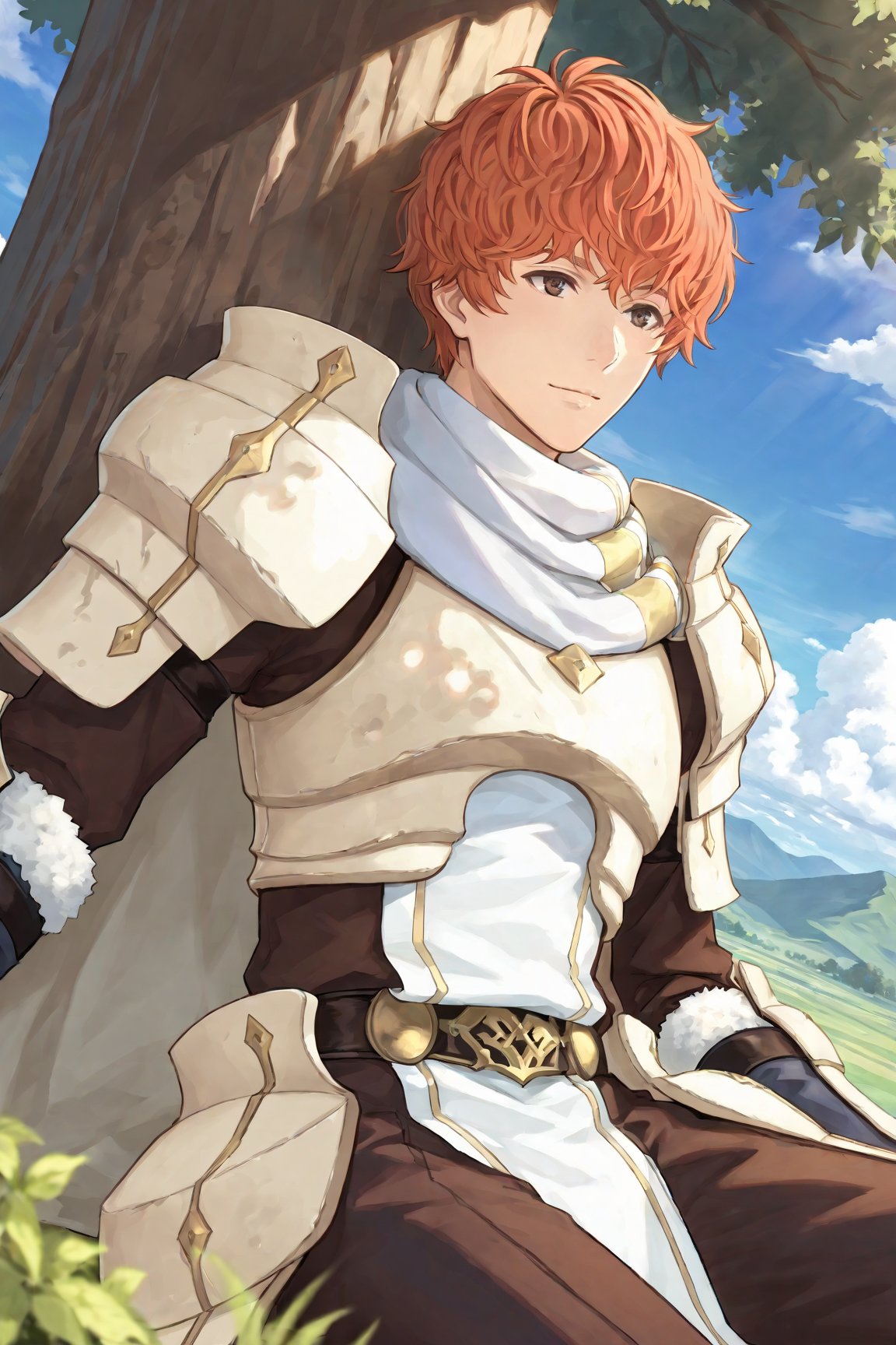 1boy,  Conrad_FE,  orange red hair by Dowizar on Tensor.Art