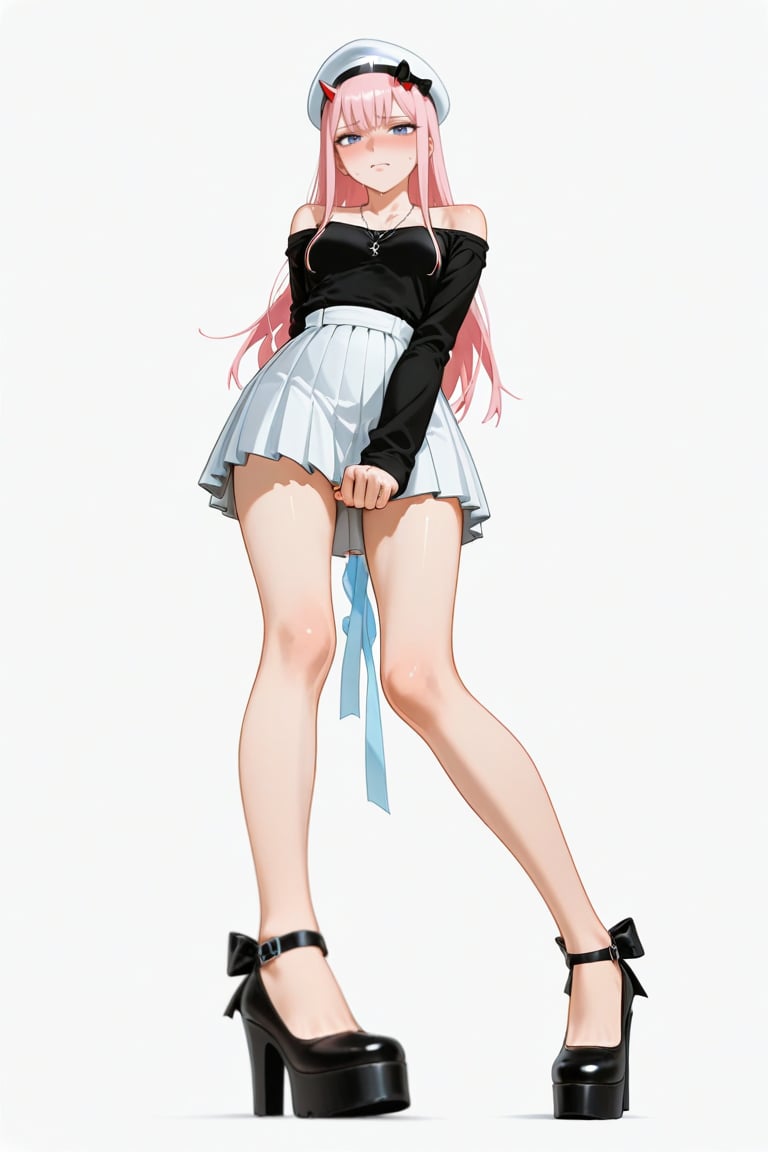 white background,  full body,  zero two by Joyaiart on Tensor.Art