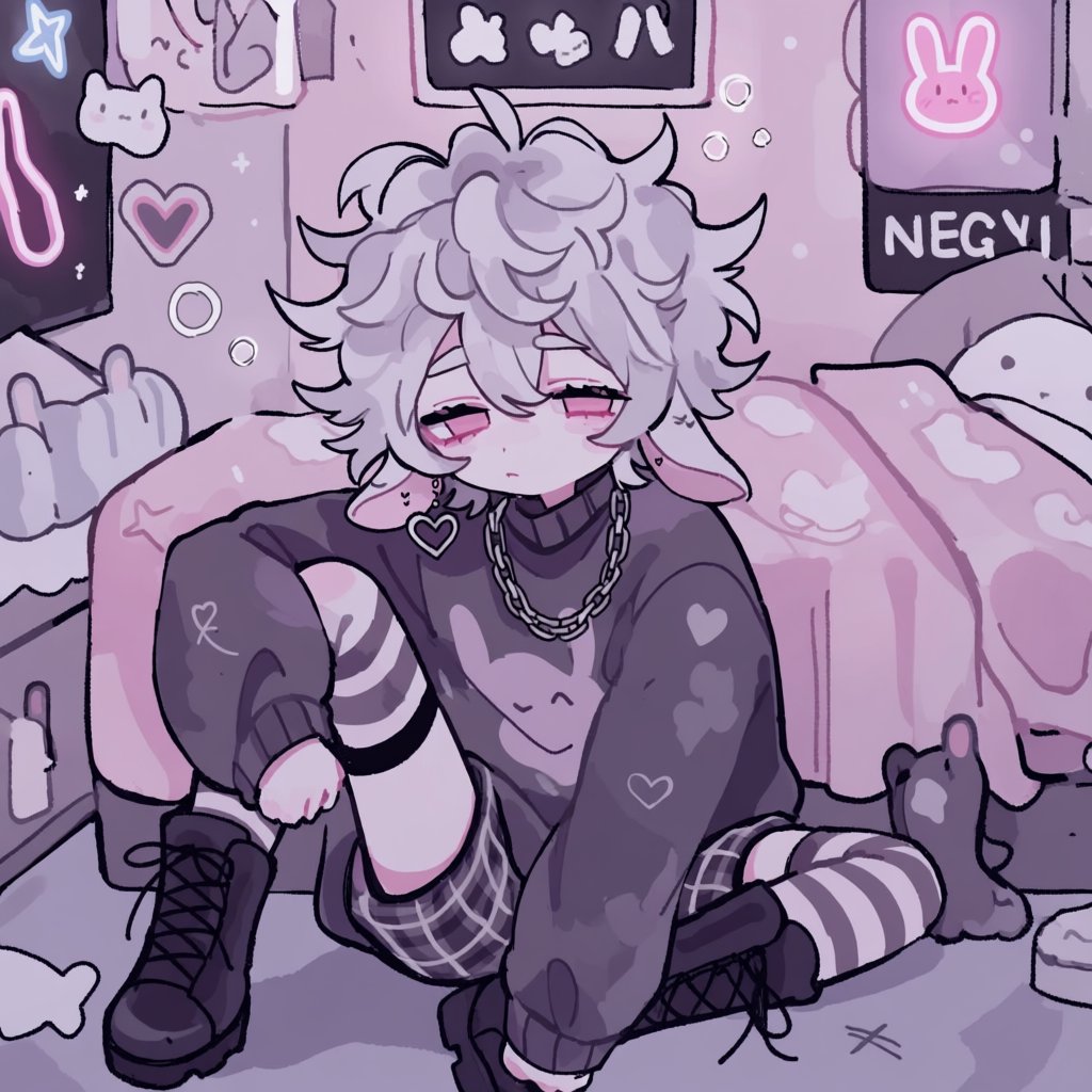 silly_doodle_chibi,  Hand drawn,  looking at viewer by PinkCotton 🎐 on Tensor.Art