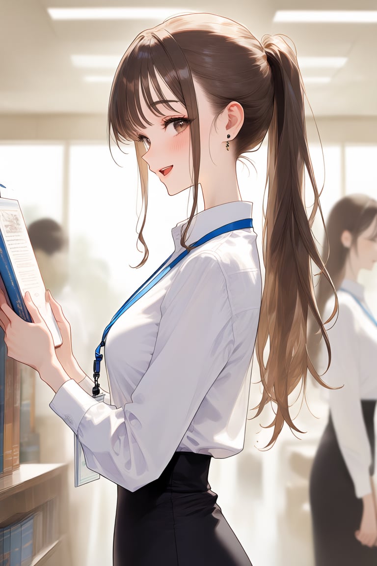 Beautiful woman wearing a white shirt,  indoors,  room by SuiginToxic on Tensor.Art