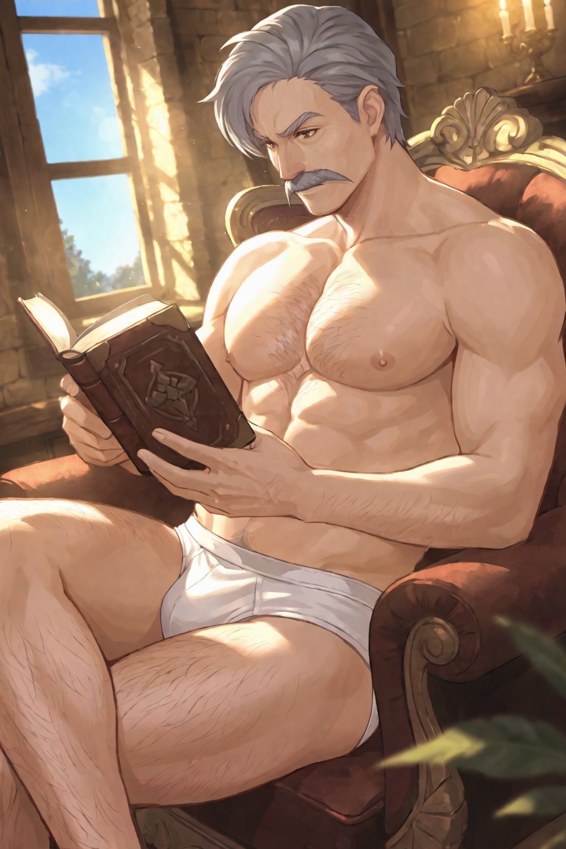 1boy,  Mycen_FE,  grey hair by Dowizar on Tensor.Art