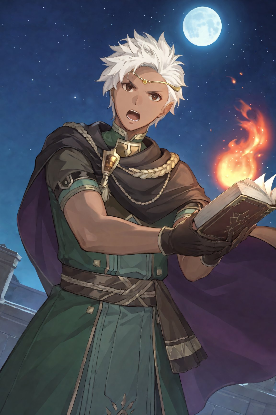 1boy,  Boey_FE,  white hair by Dowizar on Tensor.Art