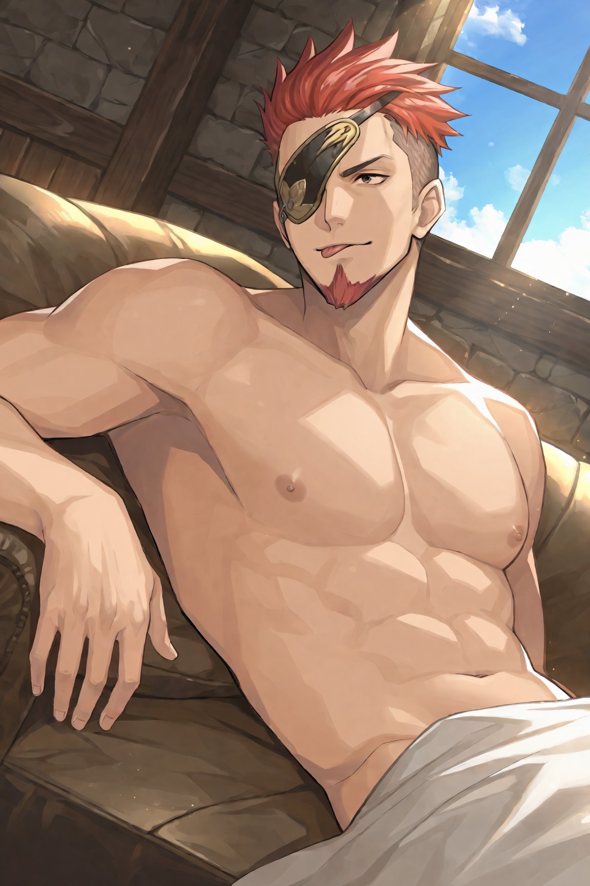 1boy,  SaberFE,  red hair by Dowizar on Tensor.Art