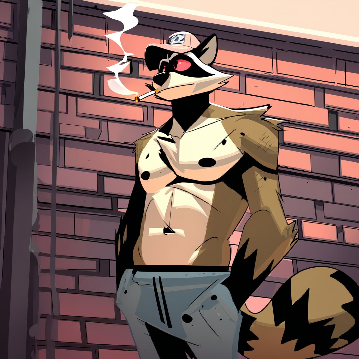 galanartworks,  procyonid,  raccoon by Max Weekfox on Tensor.Art