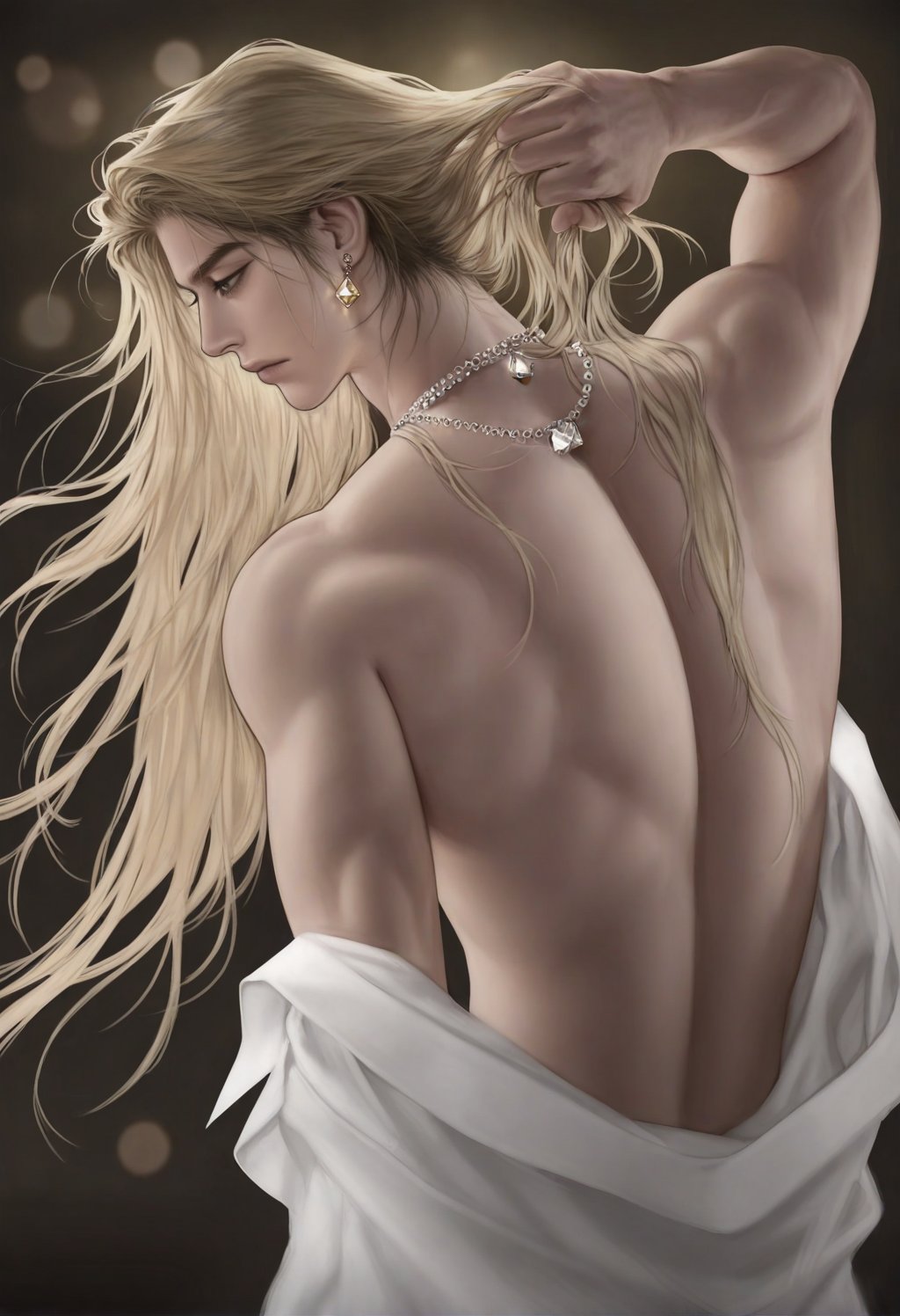 male focus,  solo,  from behind/side by ❤︎ ·̩͙  郑艺云 on Tensor.Art