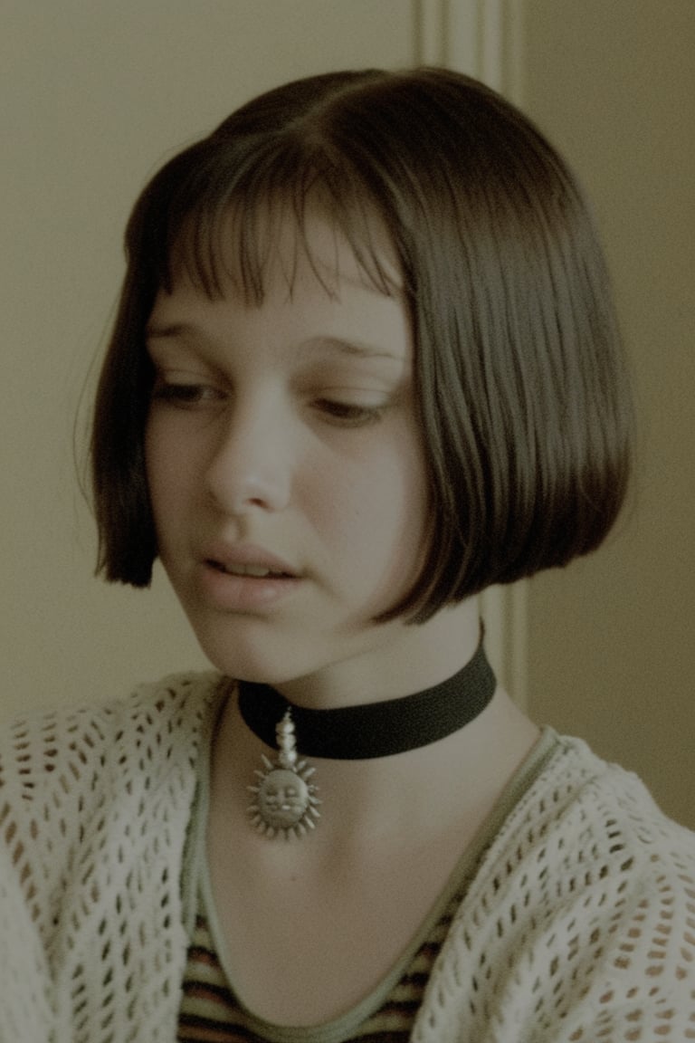 hyper-realistic beautiful young girl NamianMathilda,  short hair,  choker by Namian on Tensor.Art