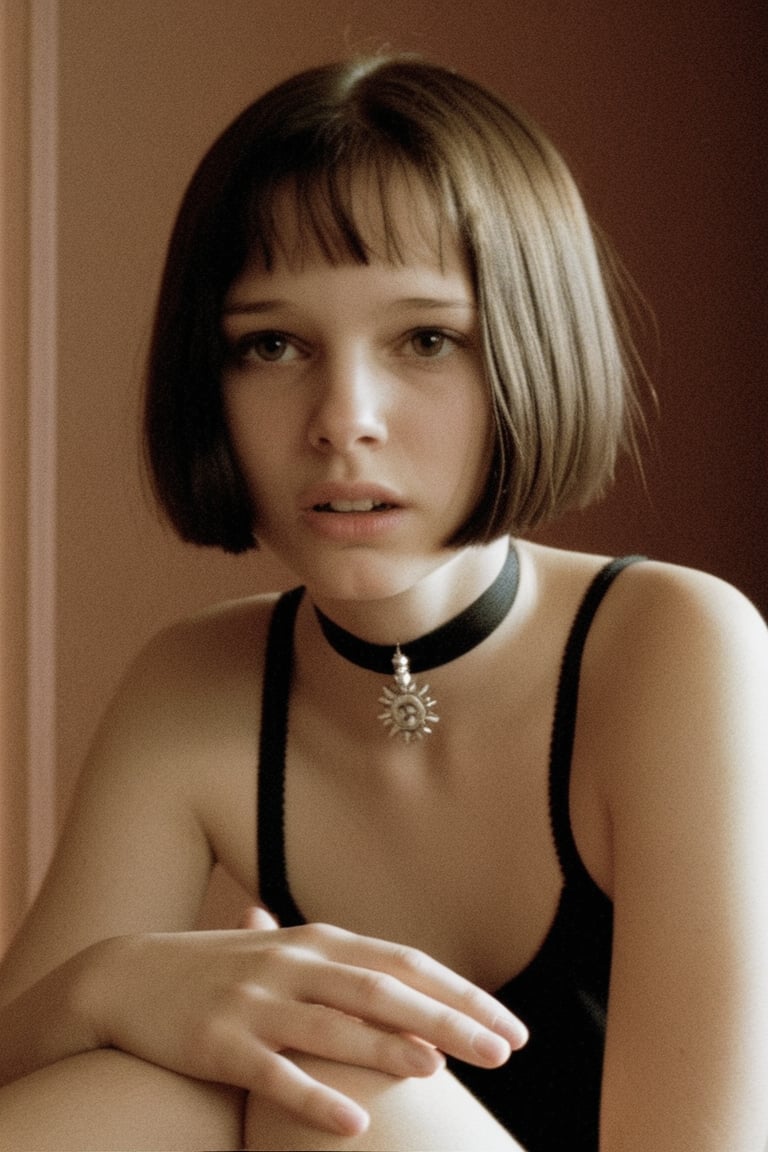 hyper-realistic beautiful young girl NamianMathilda,  short hair,  choker by Namian on Tensor.Art