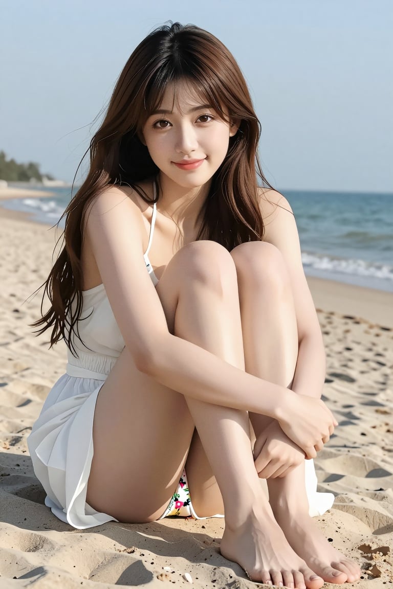 Create a masterpiece in best quality and ultra detailed 8K resolution featuring a solo 1girl. She has long brown and black...