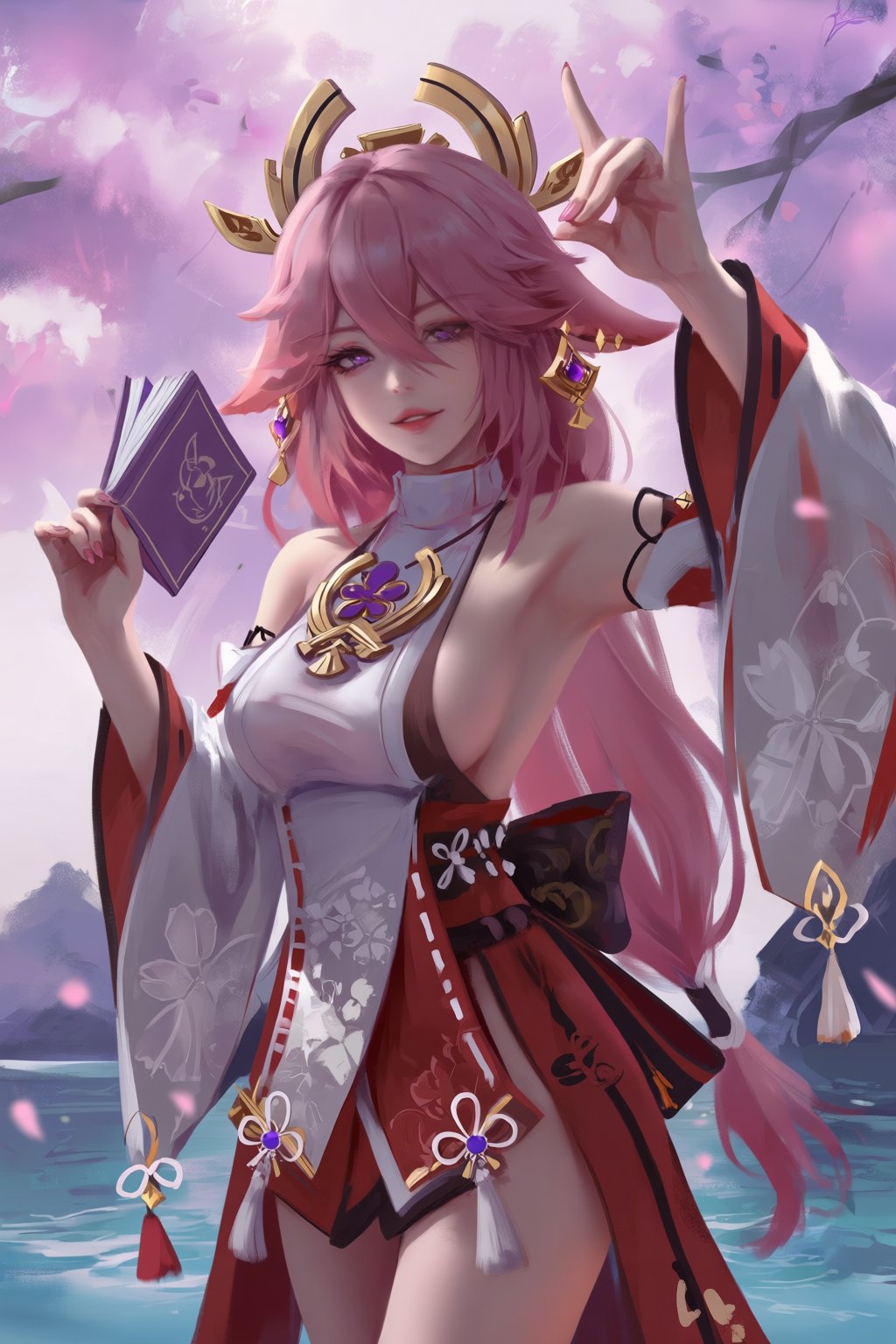 yae miko,  1girl,  genshin impact by 林可 on Tensor.Art
