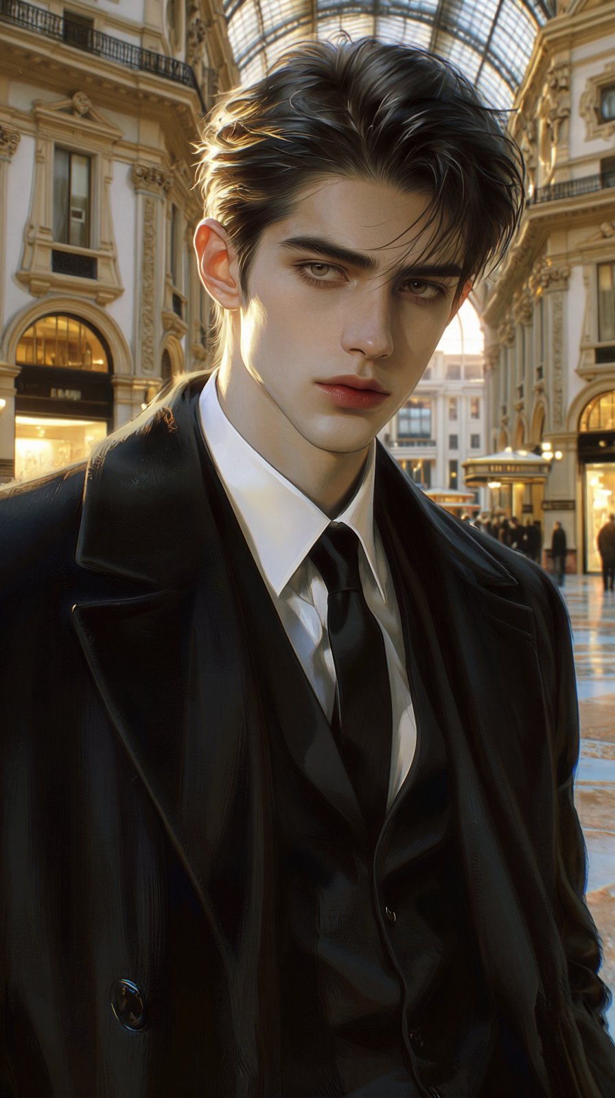 (Highly refined art style) 1male,  solo,  realistic young man by Aily on Tensor.Art