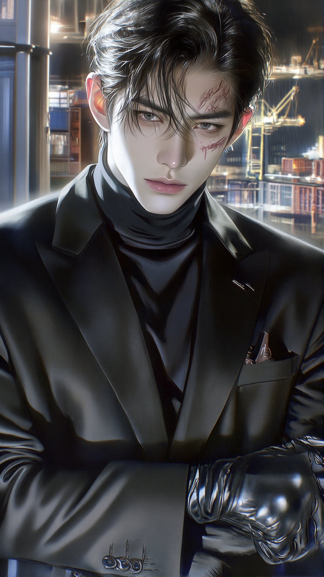 (Highly refined art style) 1male,  solo,  semi realistic young man by Aily on Tensor.Art