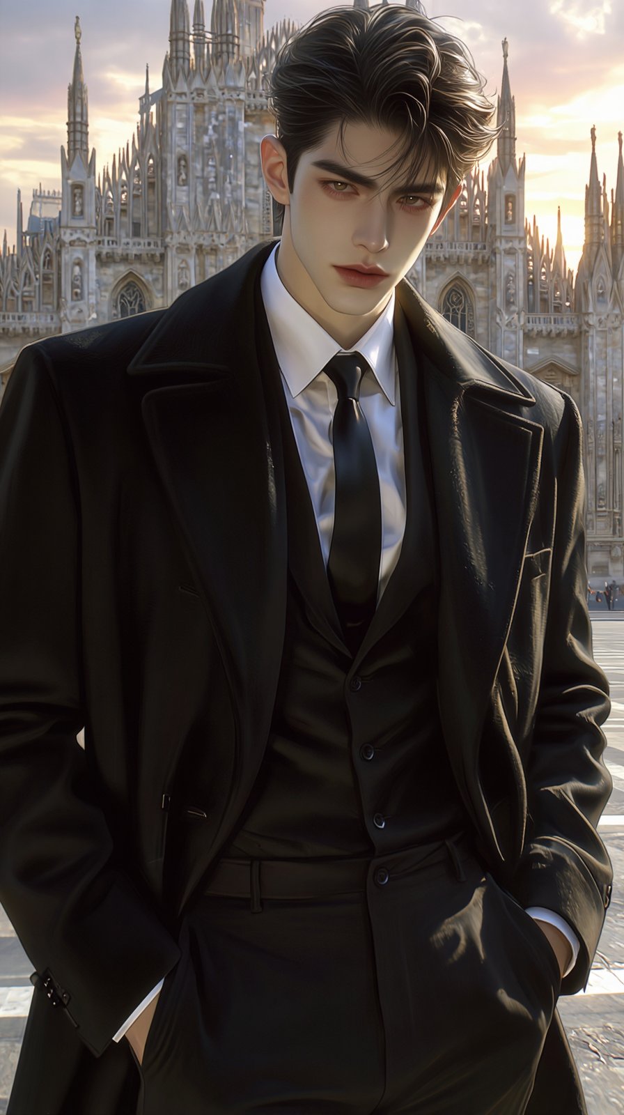 (Highly refined art style) 1male,  solo,  realistic young man by Aily on Tensor.Art