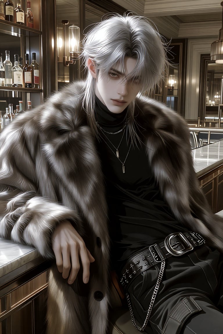 (Highly refined art style) 1male,  solo,  semi realistic young man by Aily on Tensor.Art