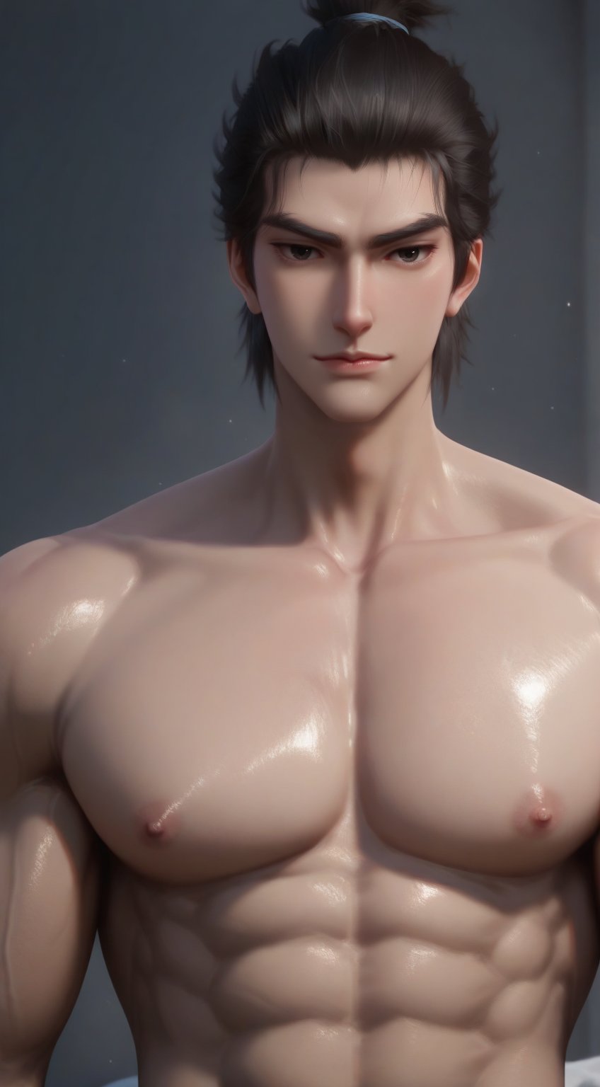1boy,  solo,  ((flat color)) by 小羽毛 on Tensor.Art