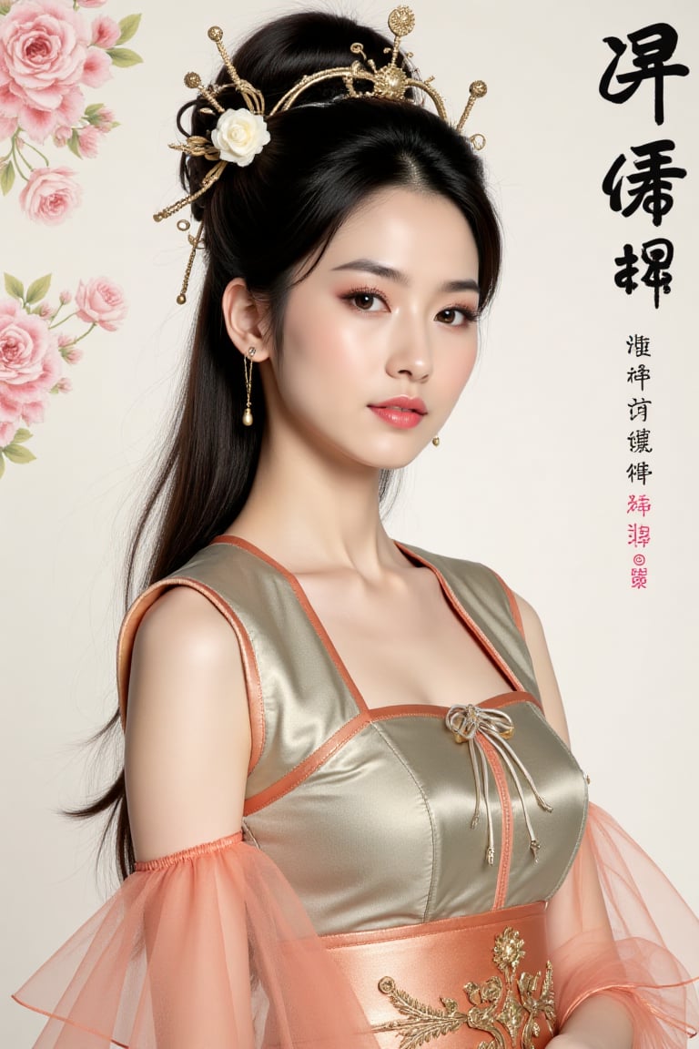 she is the queen of the Qing Dynasty of China,  ancient costumes of the Qing Dynasty,  ancient Chinese hairstyle by MOLDAN...