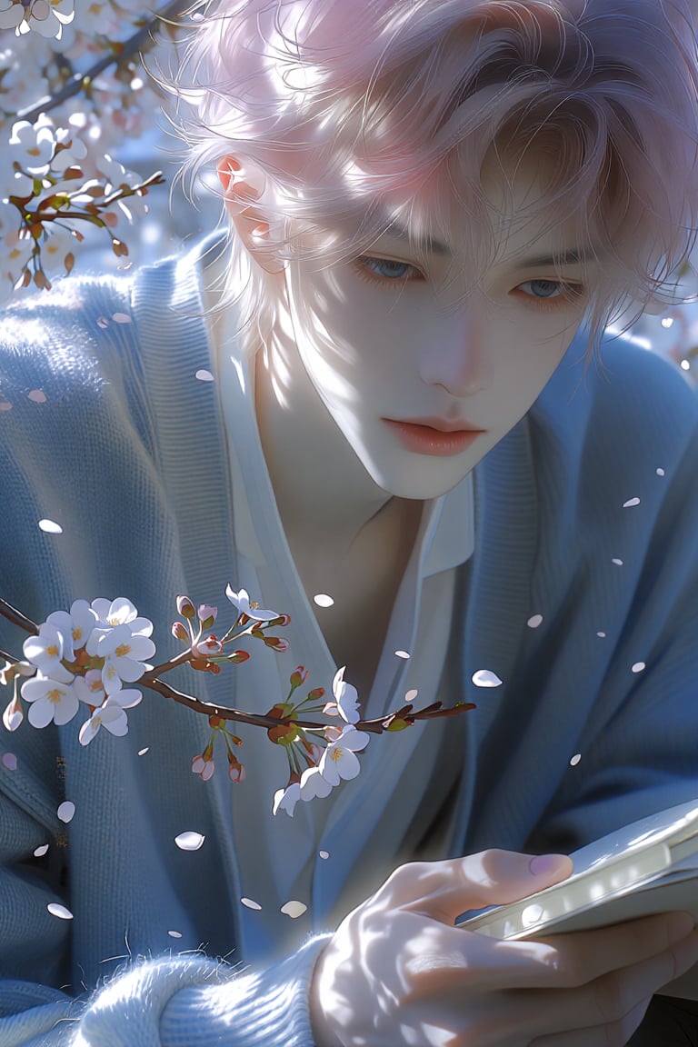 (Highly refined art style) 1male,  solo,  semi realistic young man by Aily on Tensor.Art