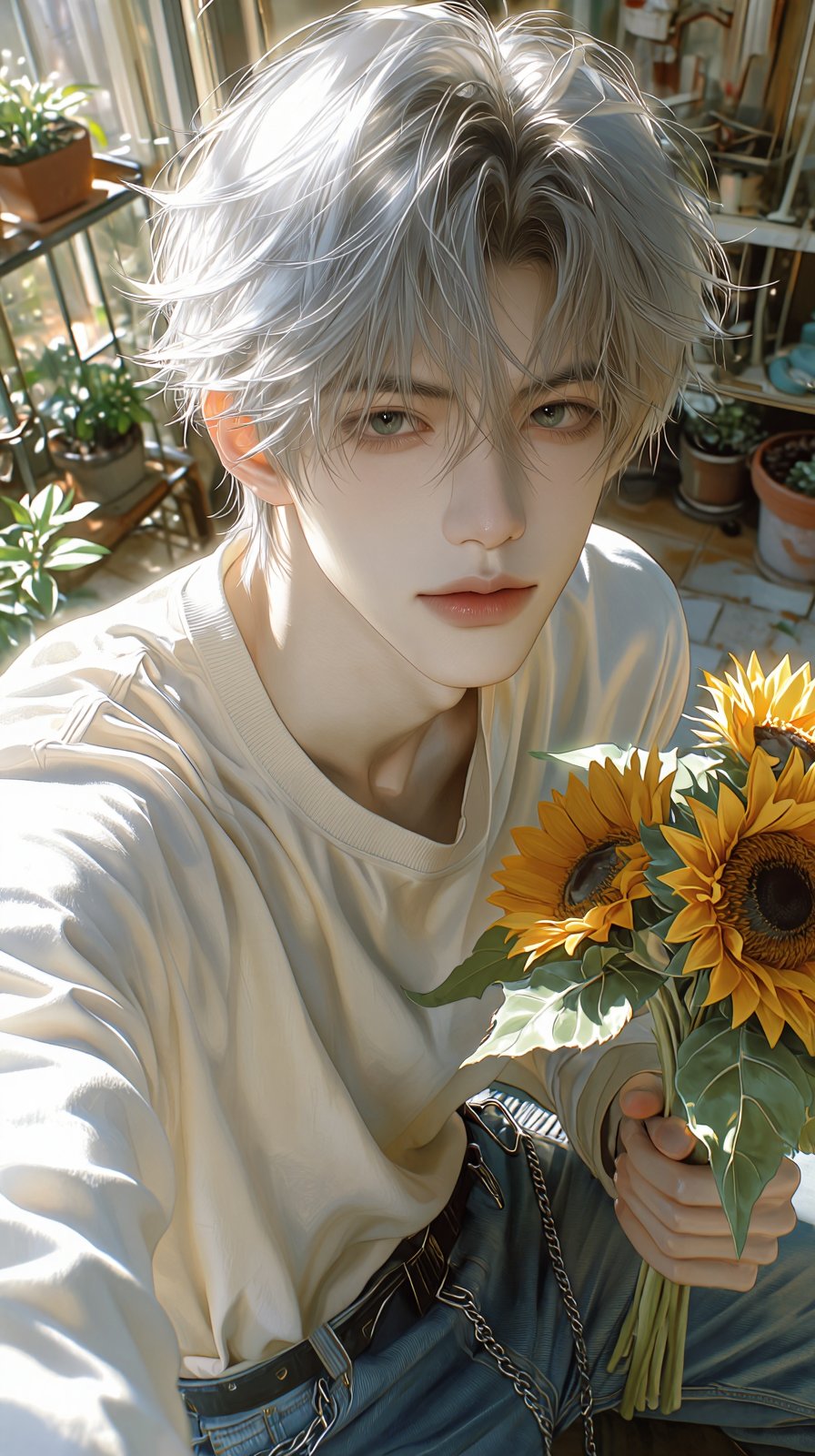(Highly refined art style) 1male,  solo,  realistic young man by Aily on Tensor.Art