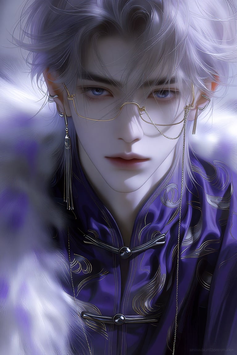 (Highly refined art style) 1male,  solo,  semi realistic young man by Aily on Tensor.Art